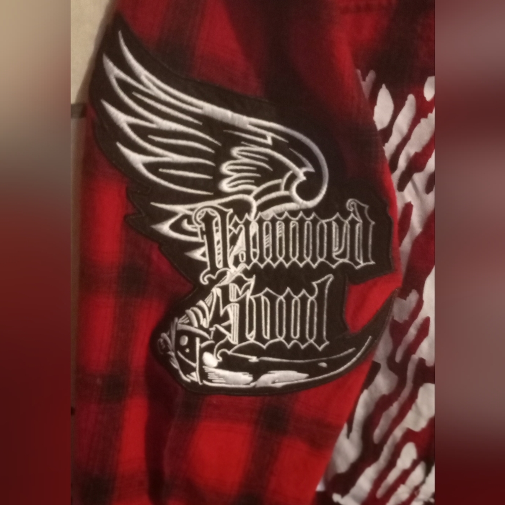 Smoke Rise Flannel Prototype Size L Amazing Graphics!